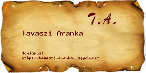 Tavaszi Aranka névjegykártya