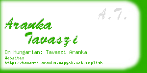 aranka tavaszi business card